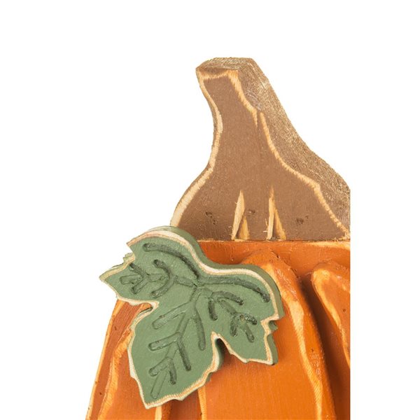 Starlight Collection Wooden Pumpkin Decoration - Orange