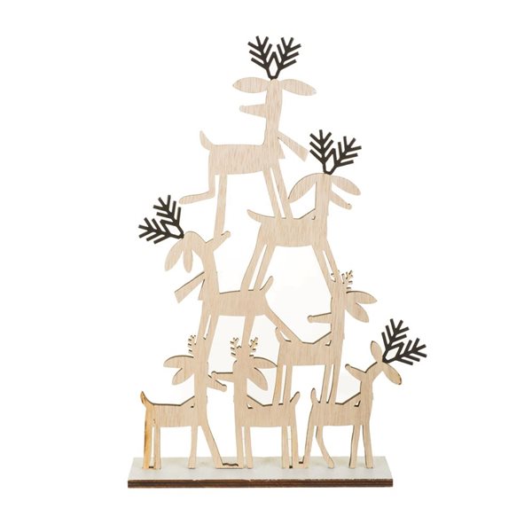 Starlight Collection Accents Reindeer Pyramid Decoration 4/Pck