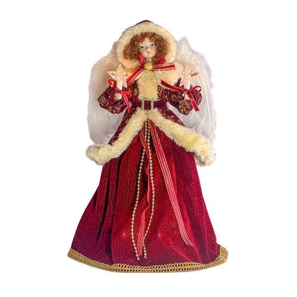 JOPWUE Nœud Extra Large En Velours Pour Cime De Sapin De Noël