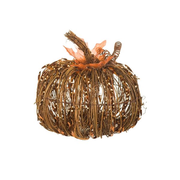 Starlight Collection Illuminated LED Pumpkin Decoration - Brown