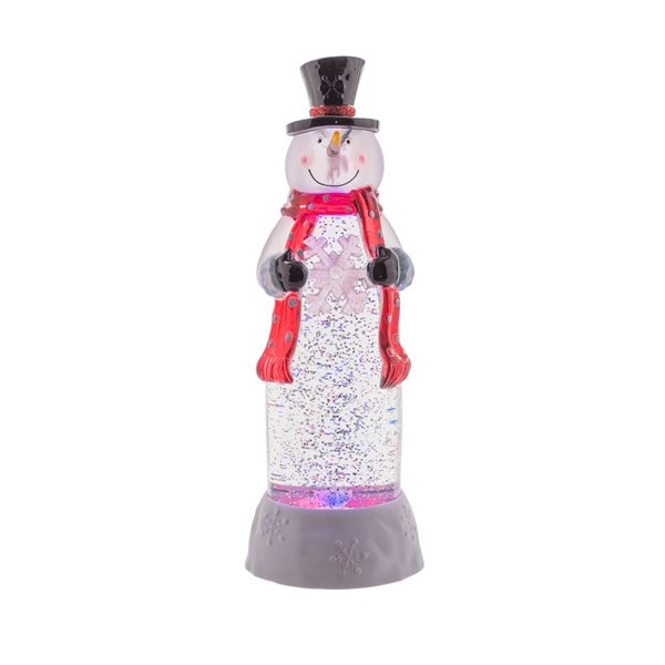 Starlight Collection Snowman Snow Globe - White