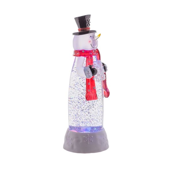 Starlight Collection Snowman Snow Globe - White