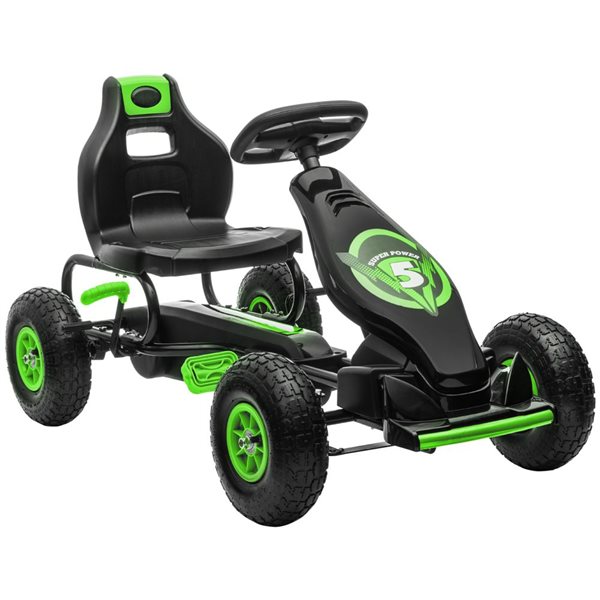 Aosom Green Kids Ride On Toys with Ergonomic Adjustable Seat