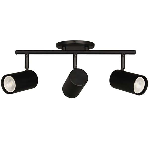 Dainolite Taylor Matte Black Metal 3-Light Modern/Contemporary Track Lighting
