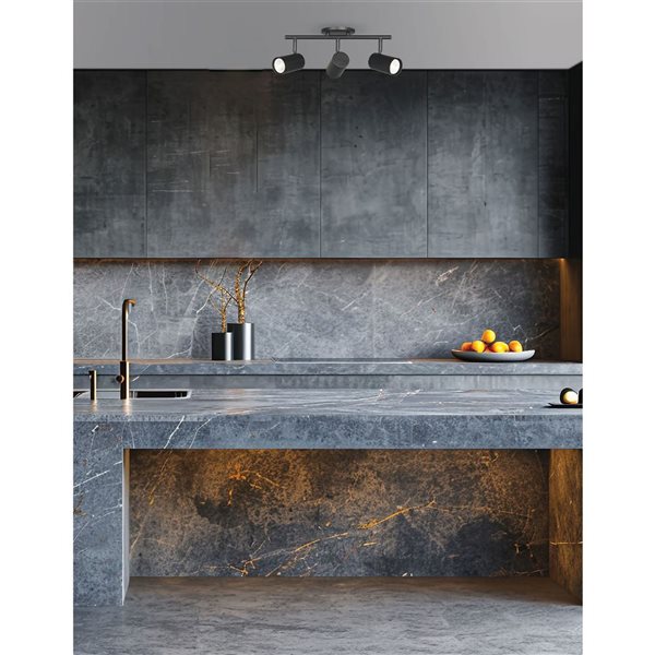 Dainolite Taylor Matte Black Metal 3-Light Modern/Contemporary Track Lighting