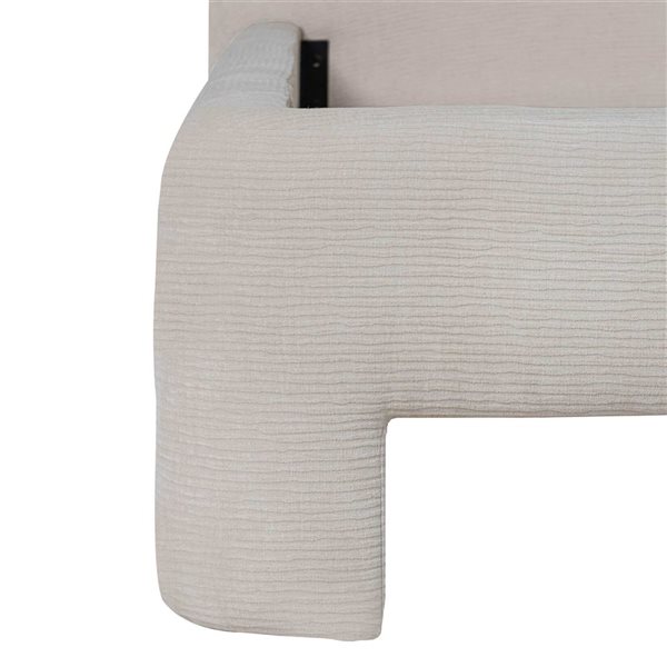 LH Home Nina Modern Queen Bed - Ecru