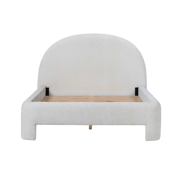 LH Home Nina Modern Queen Bed - Ecru