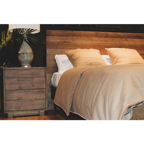 LH Home Nevada Rustic King Bed - Dark Driftwood