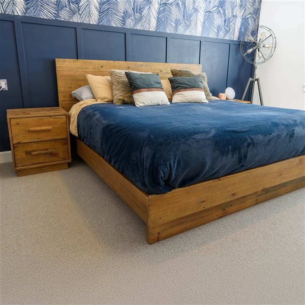LH Home Nevada Rustic King Bed - Dark Driftwood