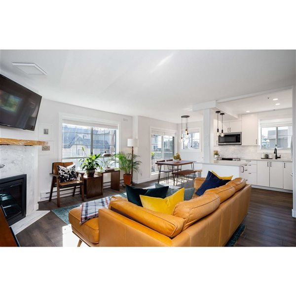 LH Home Organic 58-in Rustic Four Legged Wood Top Black Iron Frame Dining Table - Matte Brown