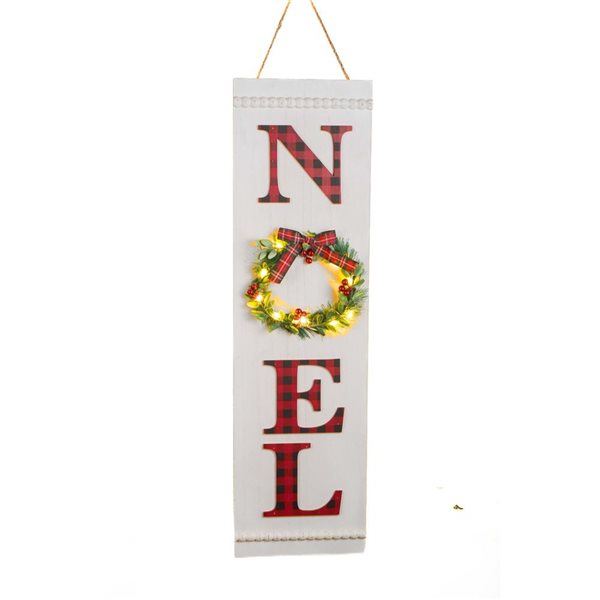 Starlight Collection White Noel LED Wall Banner Hanging Decoration