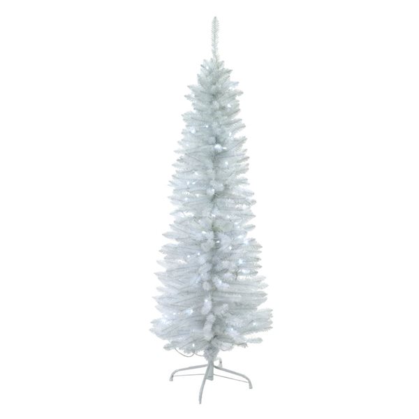 Starlight Collection 5-ft Pre-Lit White Spruce Needle Artificial Chrsitmas Tree