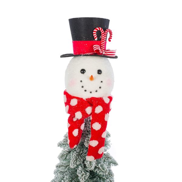 Starlight Collection 17.5-in White Snowman Christmas Tree Topper