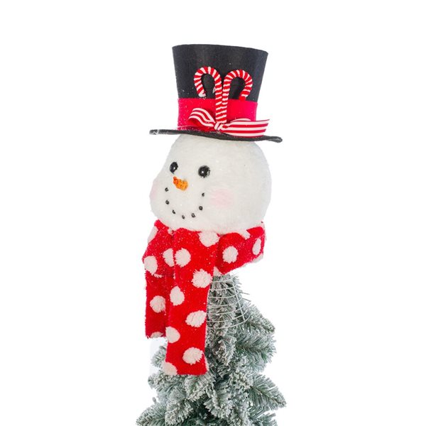 Starlight Collection 17.5-in White Snowman Christmas Tree Topper