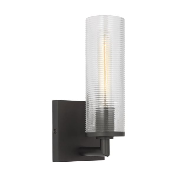 Generation Lighting Sarita 5-in 1-Light Black Small Sconce