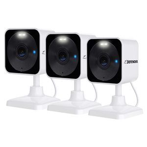 Defender GO 2K AI Powered Plug-in Power Indoor/Outdoor Home/Business/Baby and Pet Camera 3/Pck