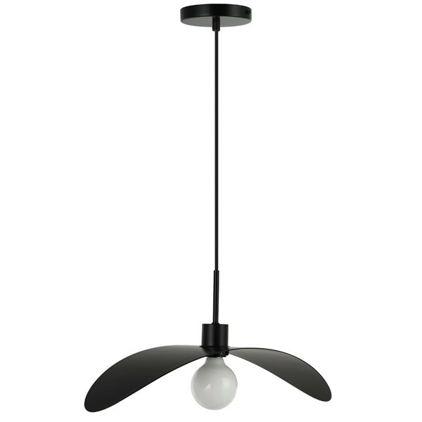 Dainolite Christobel 20-in W Matte Black Metal 1-Light Modern/Contemporary Pendant Light