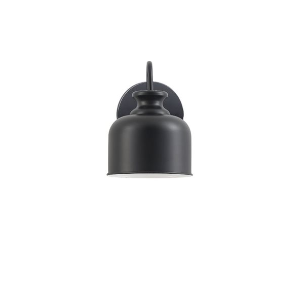 Dainolite Wrigley 6 dia x 8.25-in H Matte Black Metal 1-Light Transitional Wall Sconce