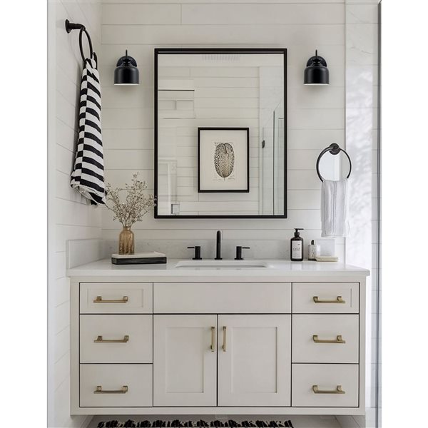 Dainolite Wrigley 6 dia x 8.25-in H Matte Black Metal 1-Light Transitional Wall Sconce