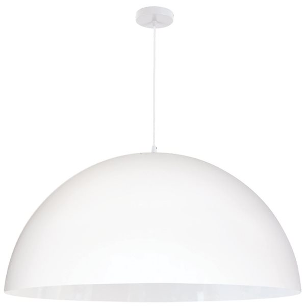 Dainolite Ofelia 31.5-in dia Matte White Metal 1-Light Transitional Dome-Shaped Pendant Light