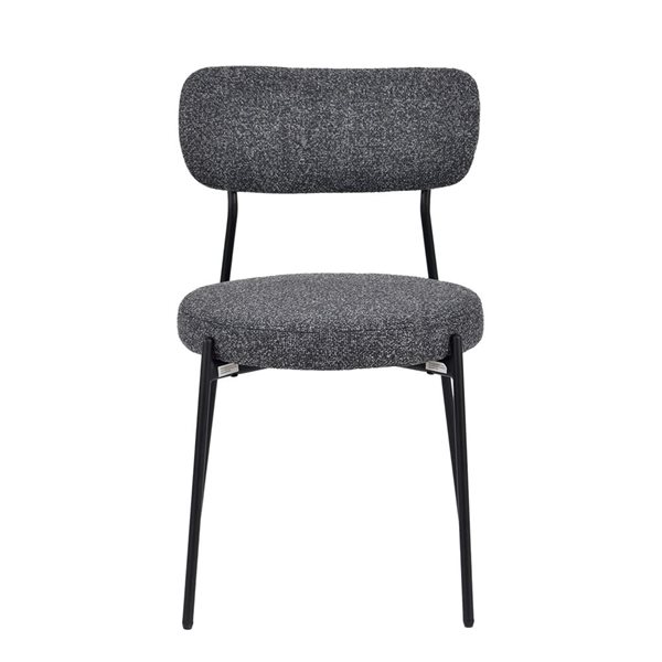 LH Home Kai Set of 2 Chunky Grey Open Back Dining Chair