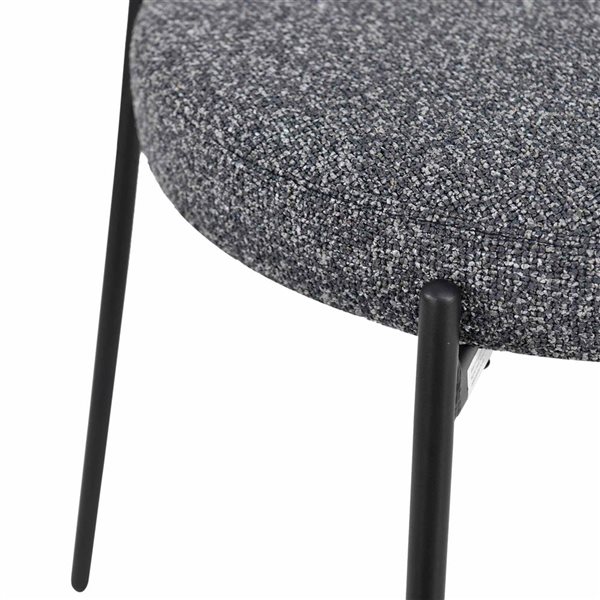 LH Home Kai Set of 2 Chunky Grey Open Back Dining Chair