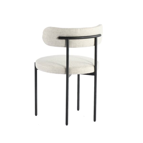 LH Home Cleo Set of 2 Macadamia Travertine Open Back Dining Chair