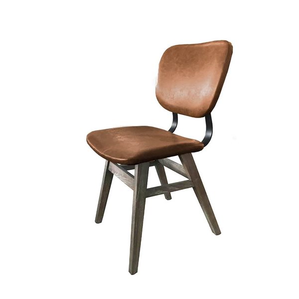 LH Home Fraser Tan Brown Open Back Dining Chair