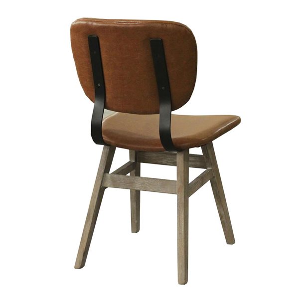 LH Home Fraser Tan Brown Open Back Dining Chair