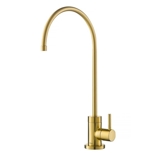 Kraus Purita 100% Lead-Free Kitchen Water Filter Faucet - Brushed Brass