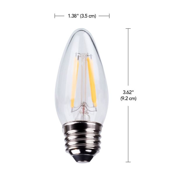 Globe Electric 40W Equivalent Warm White 2700 K B11 E26 Base 350 lm Dimmable LED Light Bulbs - 6-Pack