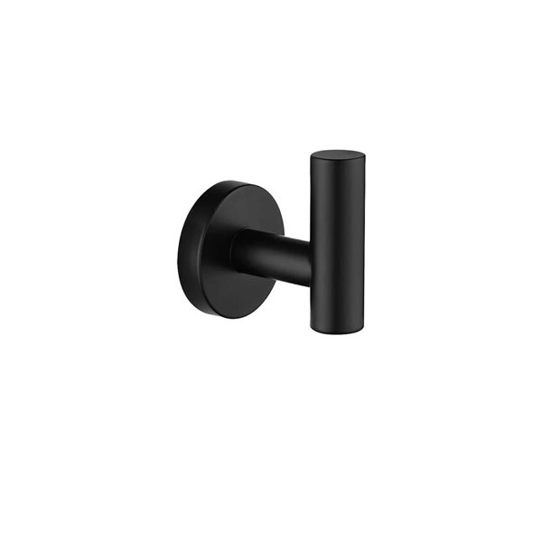 Agua Canada Djena Round Robe Hook - Matte Black