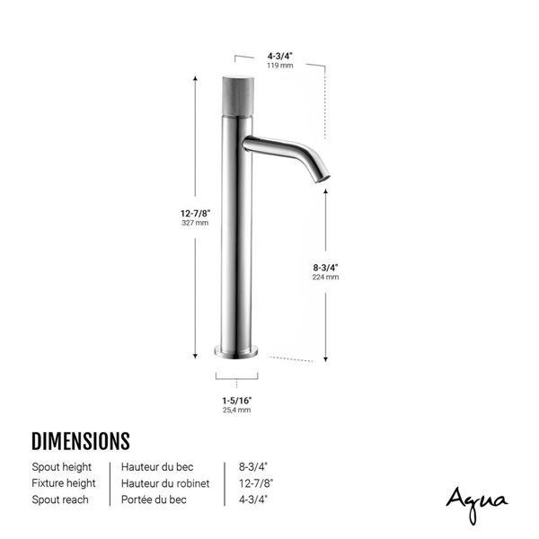 Agua Canada Rosabella Industrial Vessel Faucet - Polished Chrome