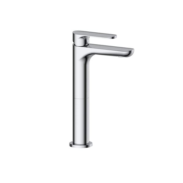 Agua Canada Riviera Flat and Rounded Bathroom Faucet - Chrome