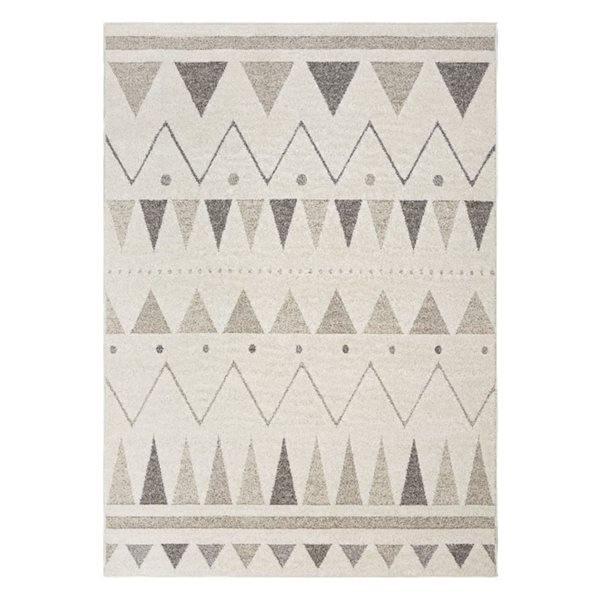 Erbanica 4 x 6-ft Beige Polypropylene Kids Geometric Pattern Indoor Area Rug