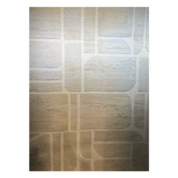 Erbanica Sherpa 7 x 9-ft Beige/Ivory Polypropylene Abstract Pattern Indoor Area Rug