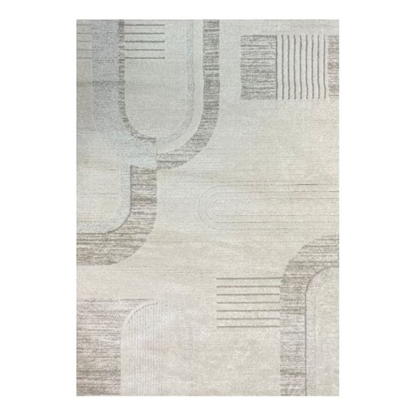 Erbanica Elio 5 x 8-ft Soft Beige/Ivory Polypropylene Abstract Pattern Indoor Area Rug
