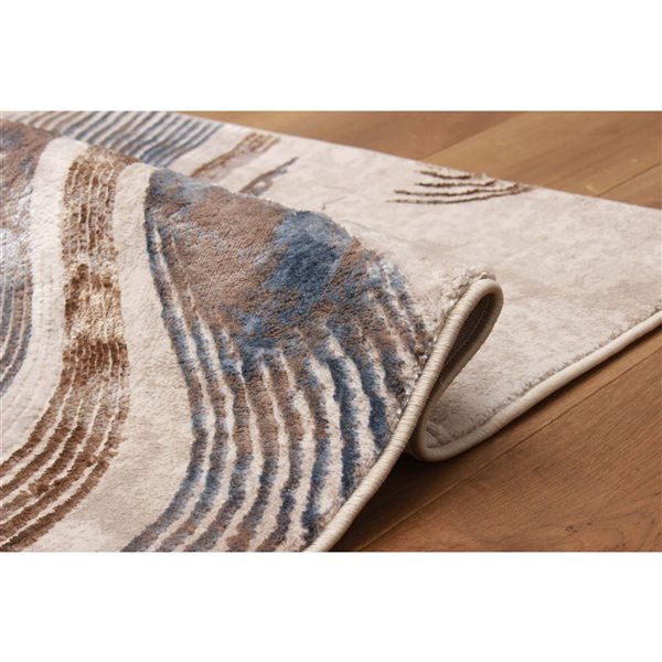 ECARPET Amara 5 x 8-ft Taupe Polyester Contemporary/Modern Indoor Abstract Pattern Area Rug