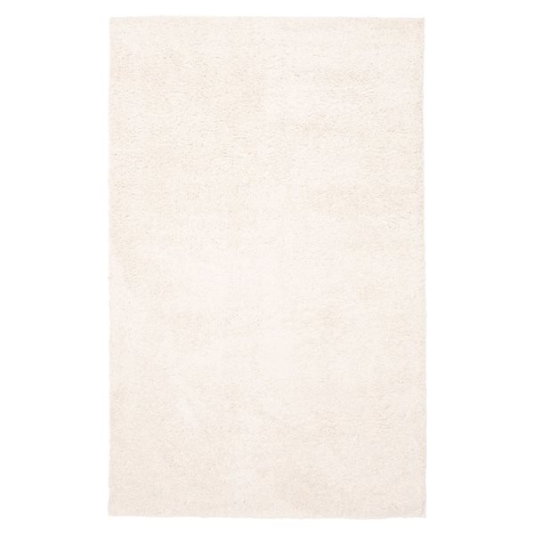 ECARPET Vera 8 x 10-ft Cream Polyester Contemporary/Modern Indoor Plush and Shags Area Rug