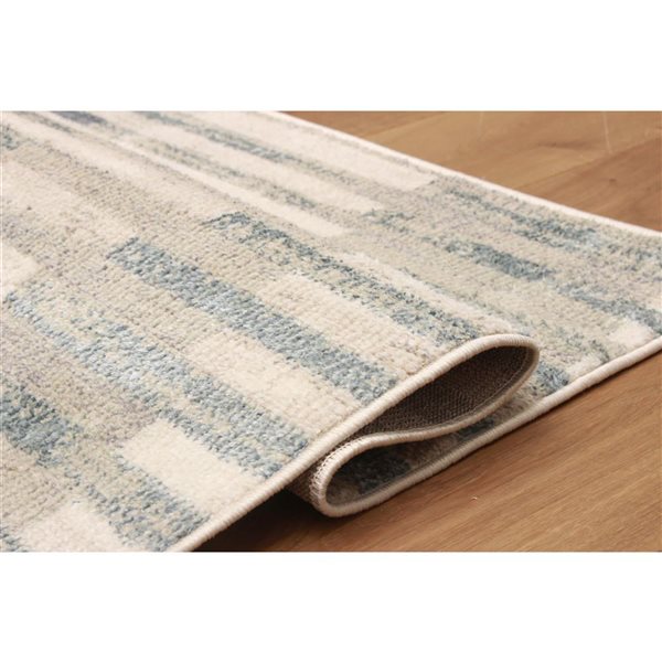 ECARPET Kalliope 5 x 8-ft Beige Polyester Contemporary/Modern Indoor Abstract Pattern Area Rug