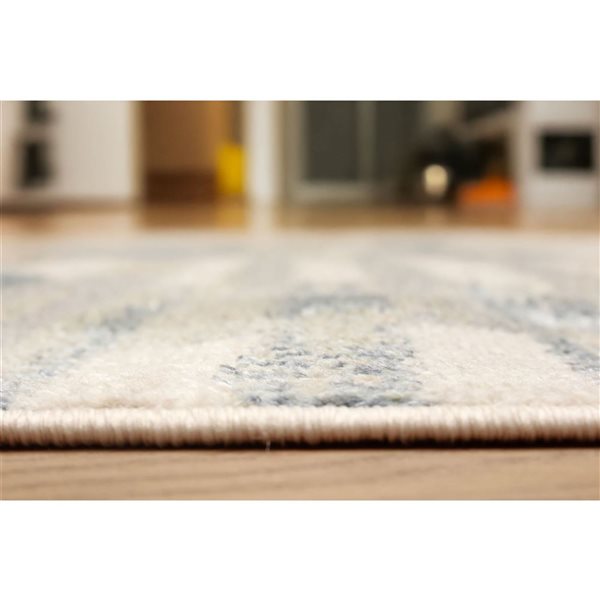 ECARPET Kalliope 5 x 8-ft Beige Polyester Contemporary/Modern Indoor Abstract Pattern Area Rug