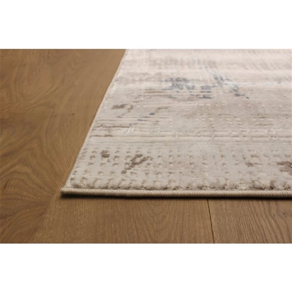 ECARPET Jane 5 x 8-ft Ivory/Beige Polyester Contemporary/Modern Indoor Abstract Pattern Area Rug