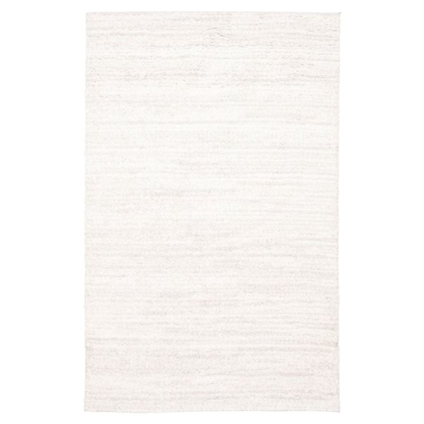 ECARPET Yeti 5 x 8-ft Ivory/Grey Polyester Contemporary/Modern Indoor Plush and Shags Area Rug