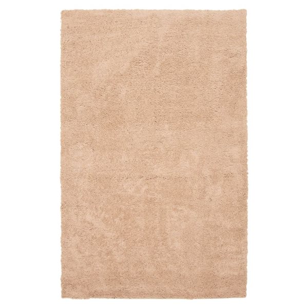 ECARPET Vera 5 x 8-ft Taupe Polyester Contemporary/Modern Indoor Plush and Shags Area Rug