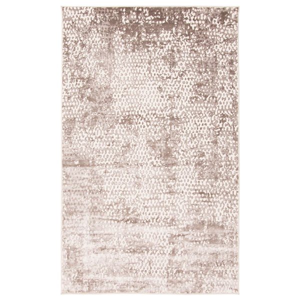 ECARPET Sarah 8 x 10-ft Ivory/Taupe/Brown Polyester Contemporary/Modern Indoor Abstract Pattern Area Rug
