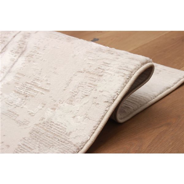 ECARPET Helix 8 x 10-ft Ivory/Beige/Brown Polyester Contemporary/Modern Indoor Abstract Pattern Area Rug