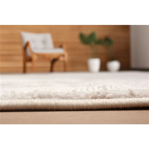 ECARPET Helix 8 x 10-ft Ivory/Beige/Brown Polyester Contemporary/Modern Indoor Abstract Pattern Area Rug