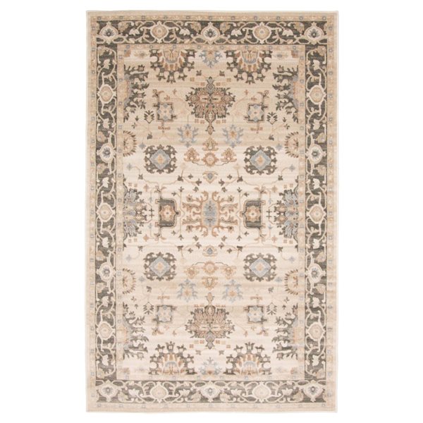 ECARPET Gloria 8 x 10-ft Ivory/Beige/Brown Polypropylene Traditional Medallion Pattern Area Rug