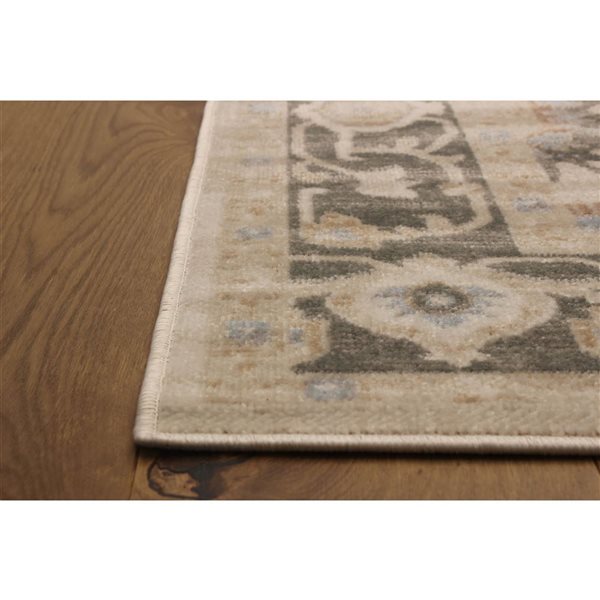 ECARPET Gloria 8 x 10-ft Ivory/Beige/Brown Polypropylene Traditional Medallion Pattern Area Rug