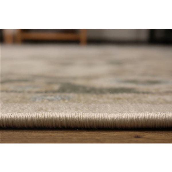 ECARPET Gloria 8 x 10-ft Ivory/Beige/Brown Polypropylene Traditional Medallion Pattern Area Rug